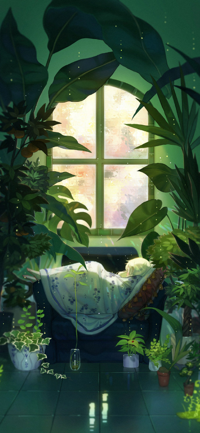 治愈系人物插画