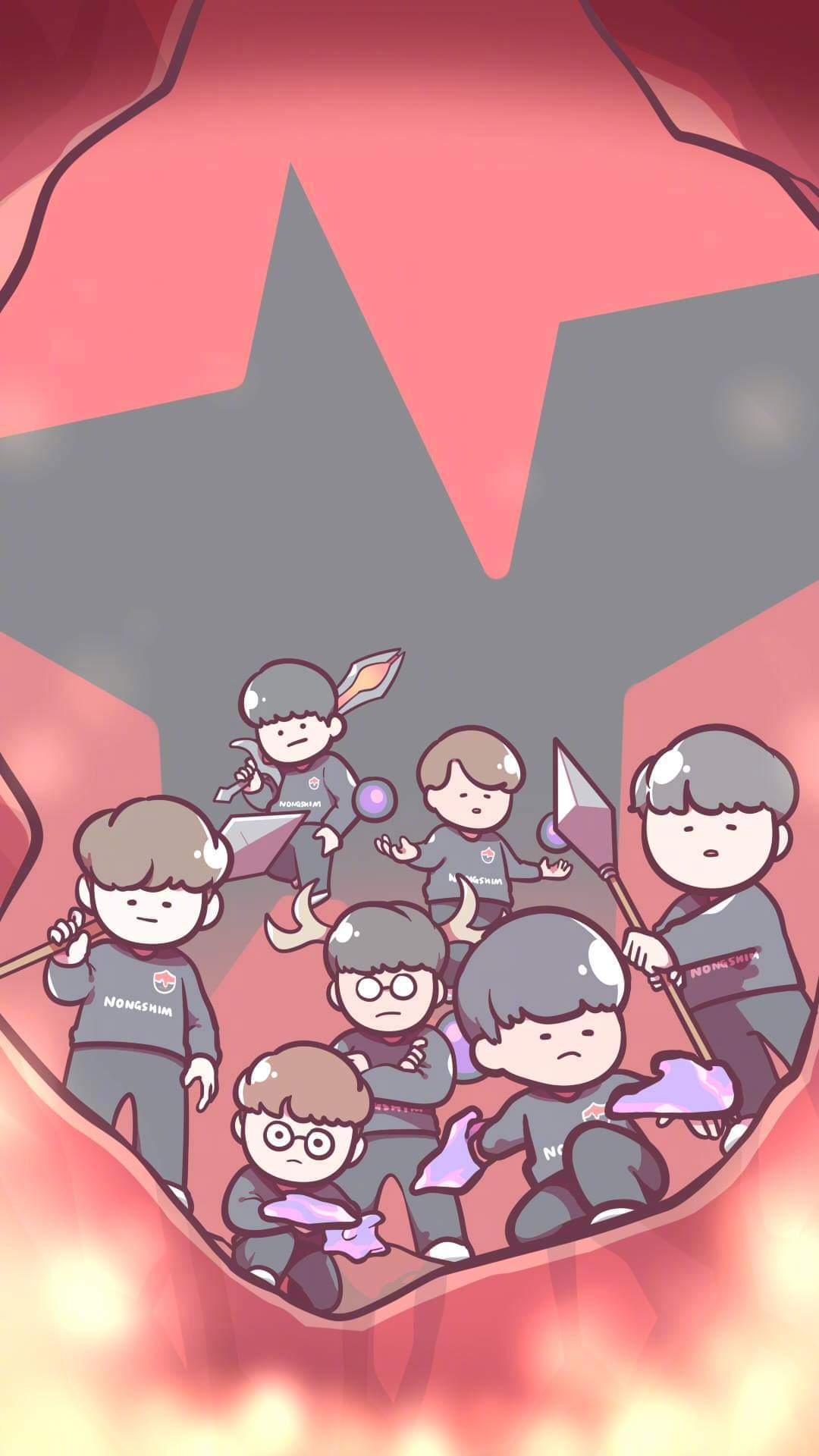 lck官方发布各大战队卡通壁纸你们觉得怎么样