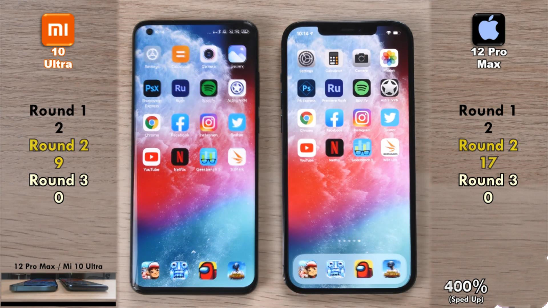 iphone12promax和小米10至尊版性能对决差距比想象的要大很多