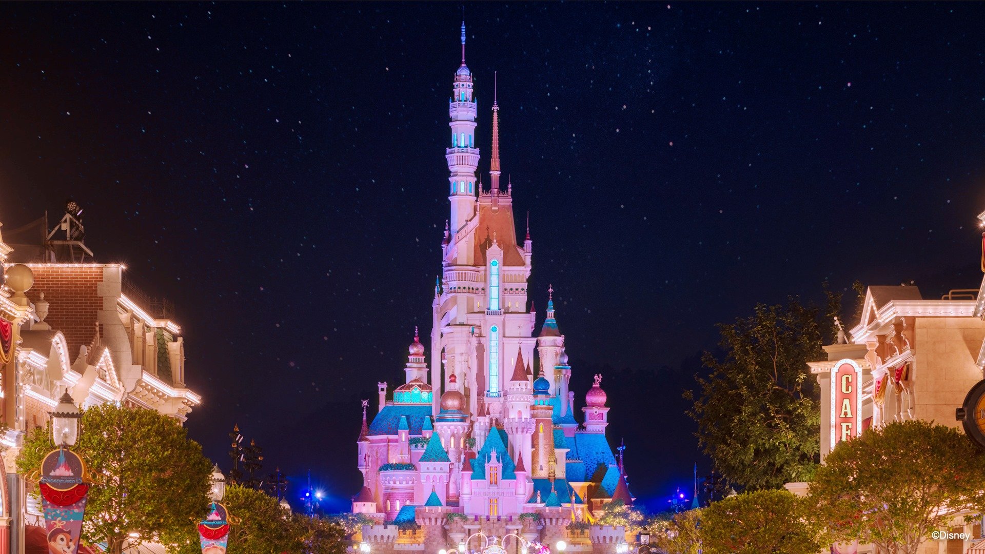 迪士尼城堡夜景高清,迪士尼城堡烟花高清 - 伤感说说吧