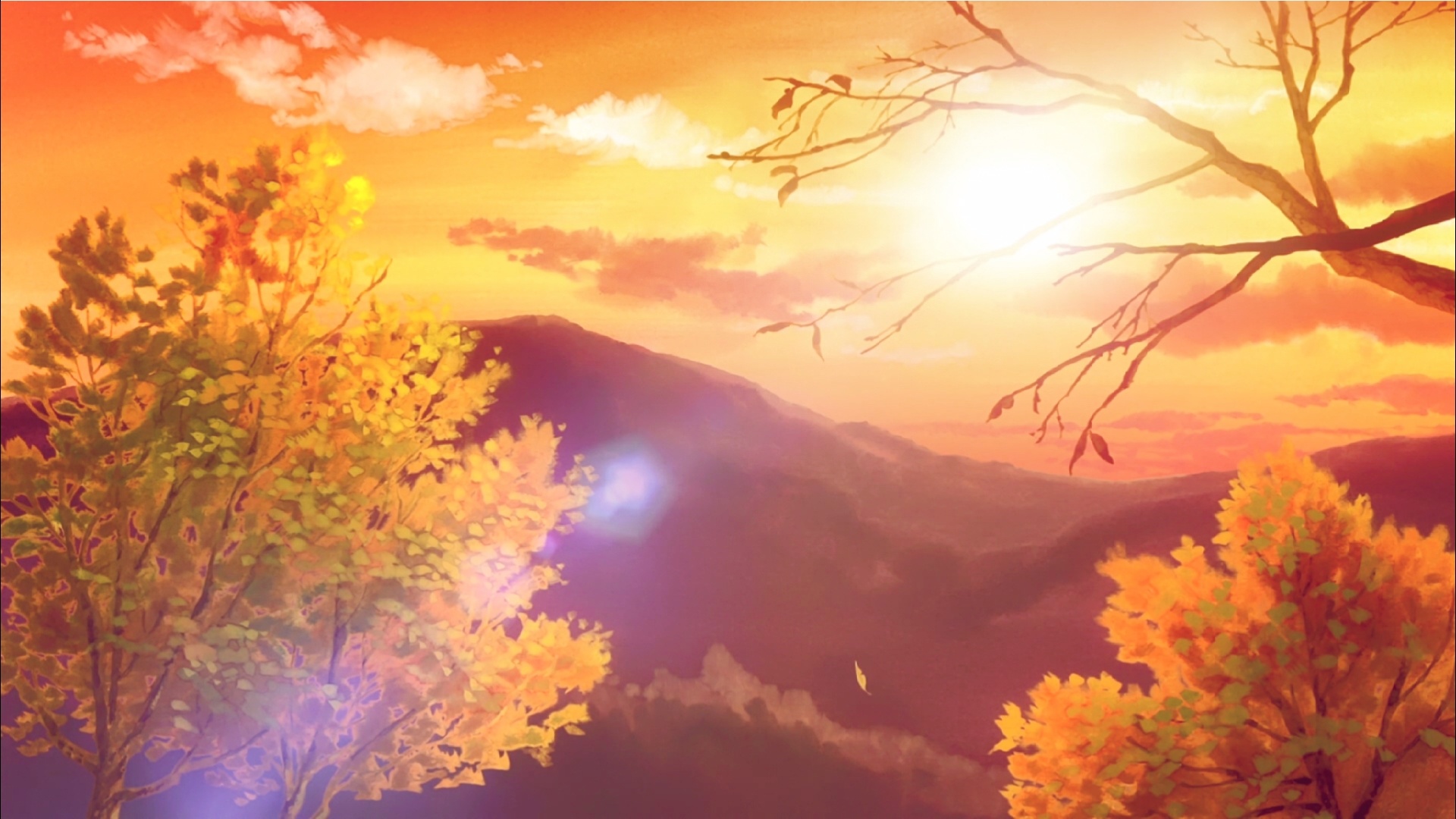 自截动漫场景图夏目友人帐里的天空好美啊