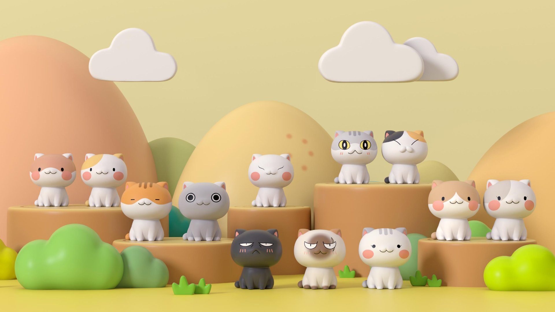 一群喵盲盒(其实没有) 合作商快来敲我们的_高清图集_新浪网