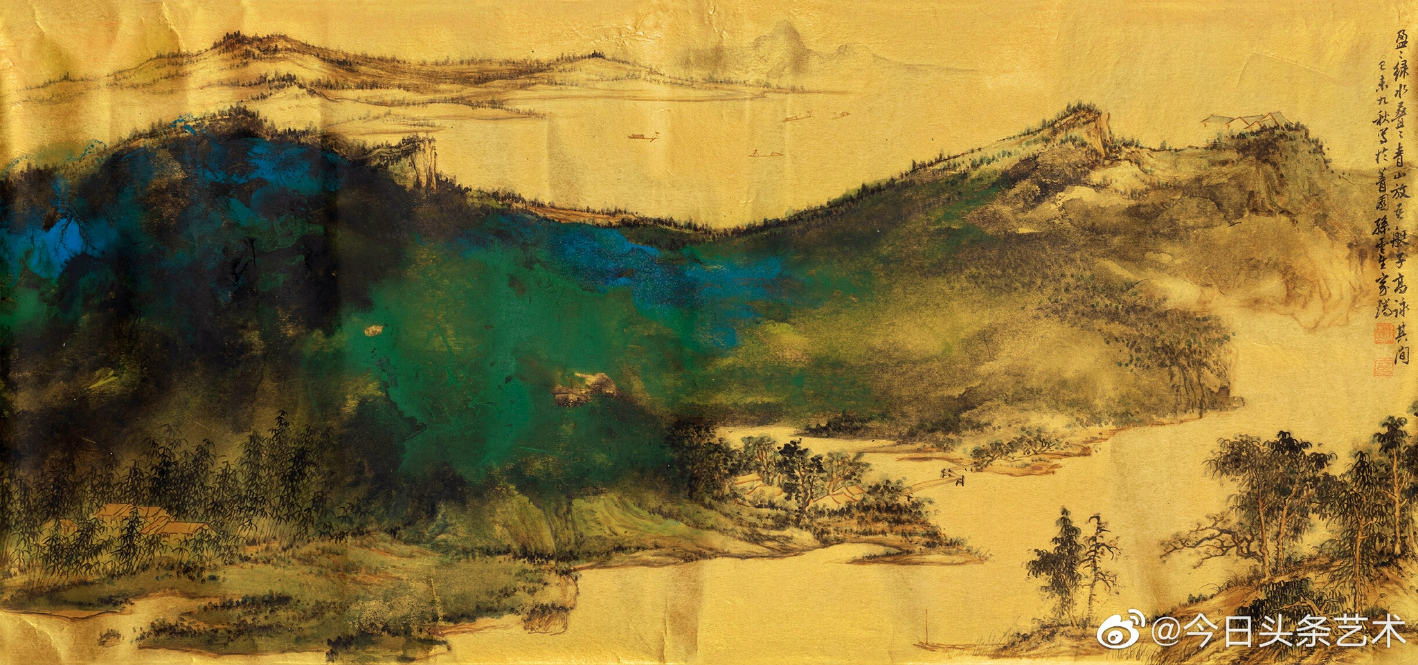 画家孙云生泼彩山水画_高清图集_新浪网