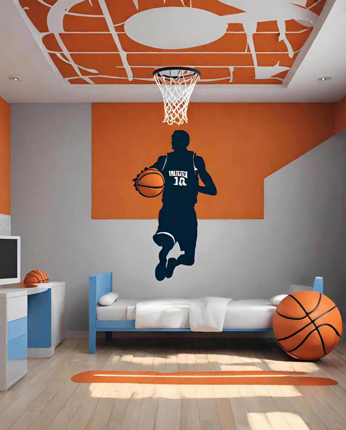 篮球主题的卧室,让你选择的话你会选哪一间呢?