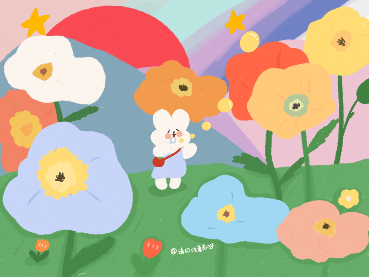 卡通风ipad锁屏壁纸