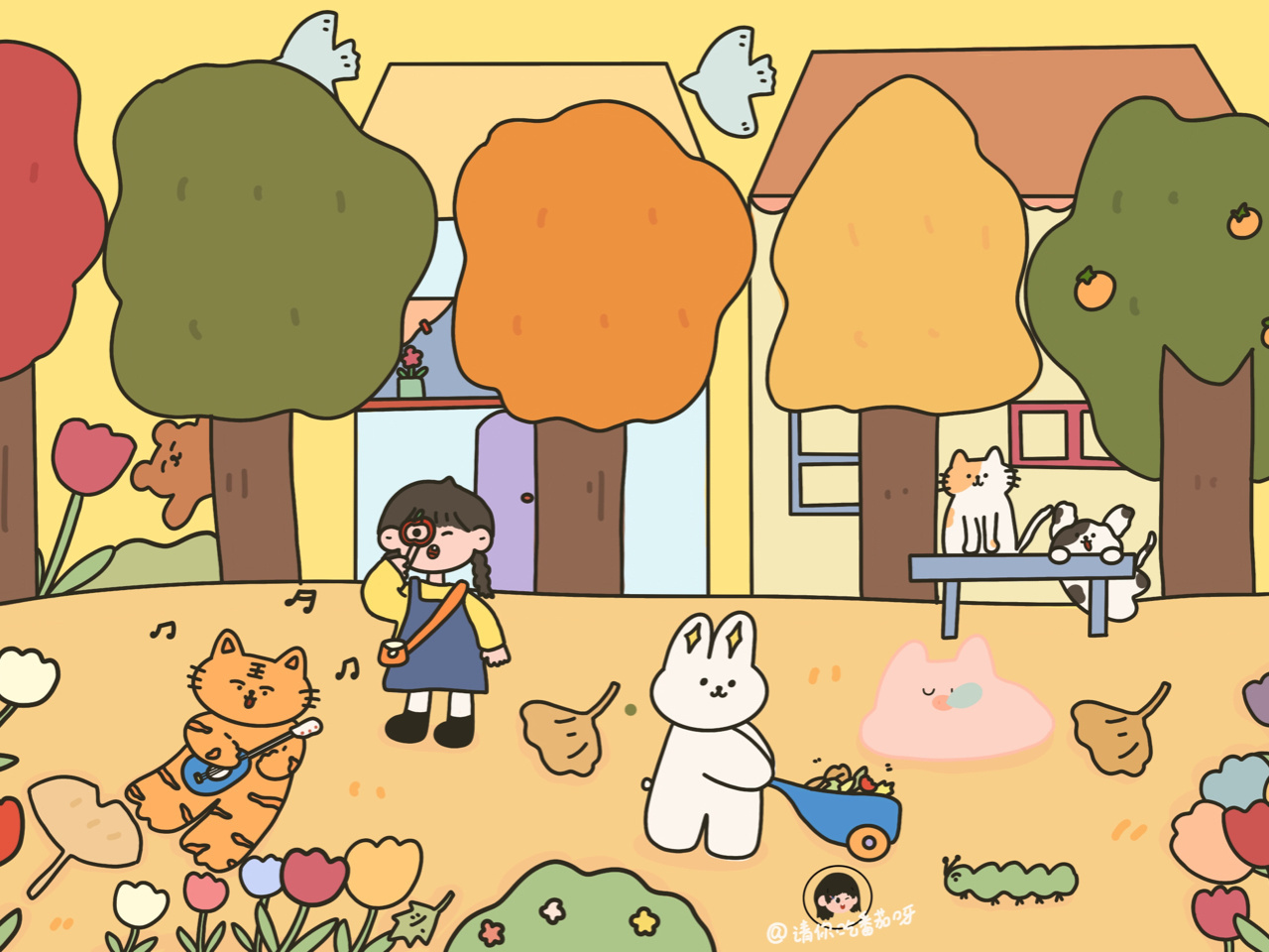 卡通风ipad锁屏壁纸