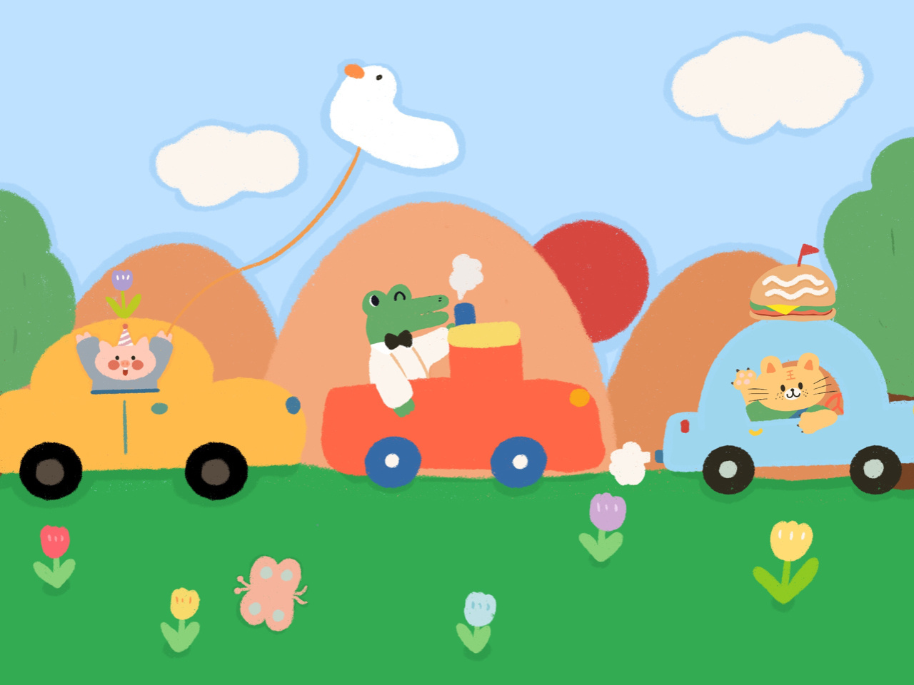 卡通风ipad锁屏壁纸