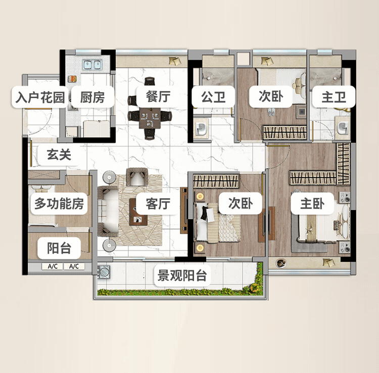 谈完了户型那就不得不提天字系的优秀配套.