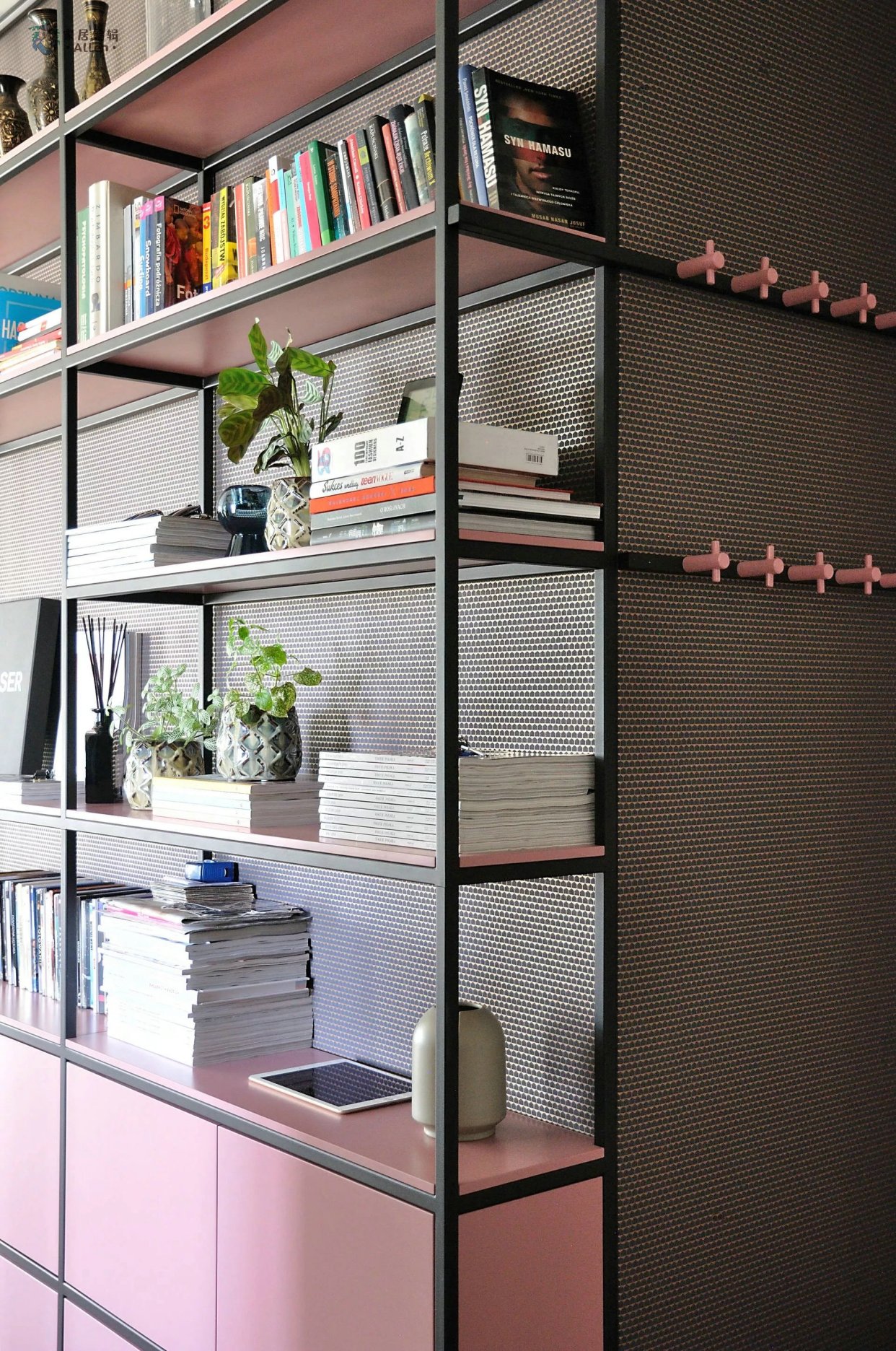 卧室不做墙,又酷又精致,羡煞旁人|柜体|书架|绿植_新浪新闻