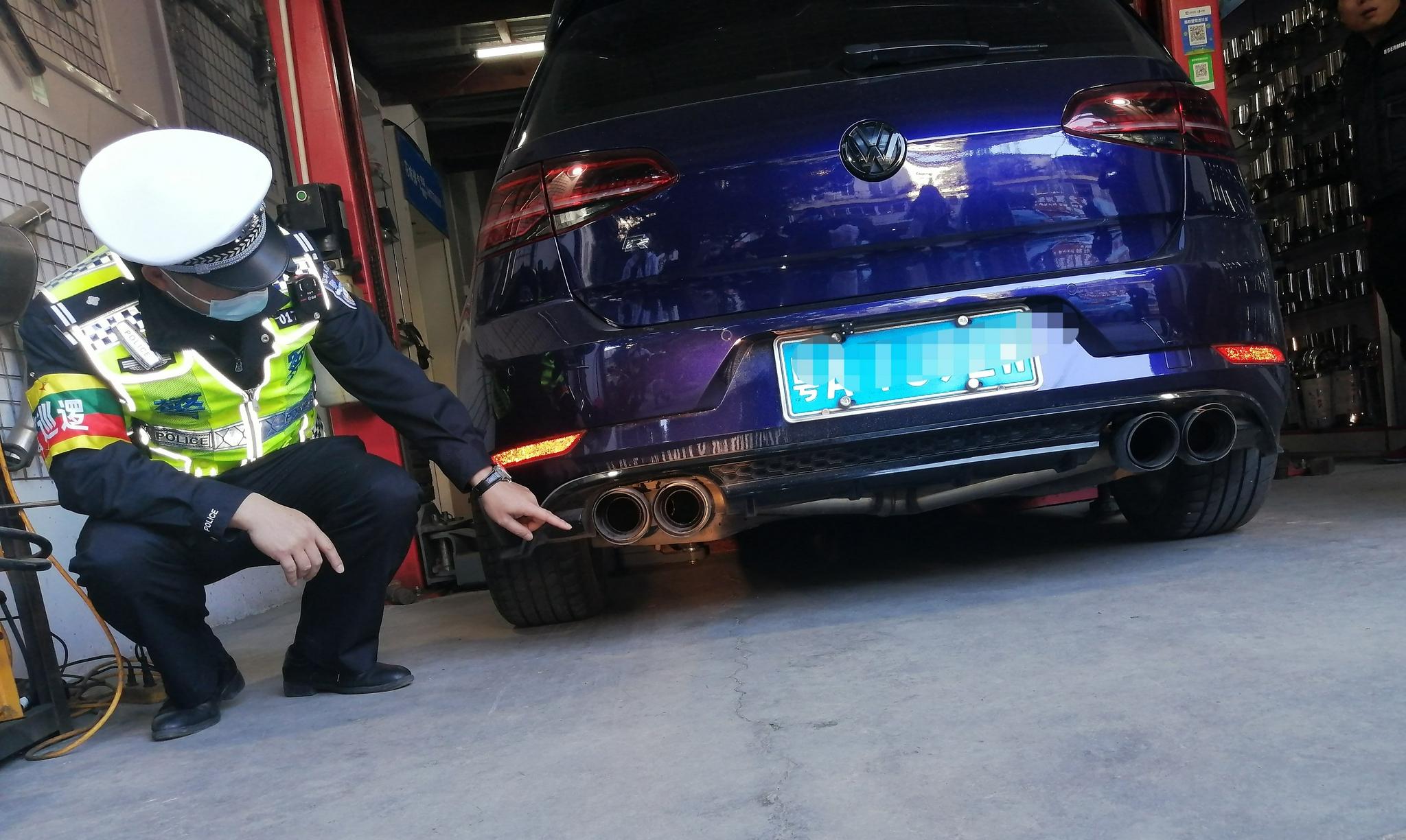 非法改装炸街噪音扰民严查广州交警连续端掉3个非法改装车辆窝点