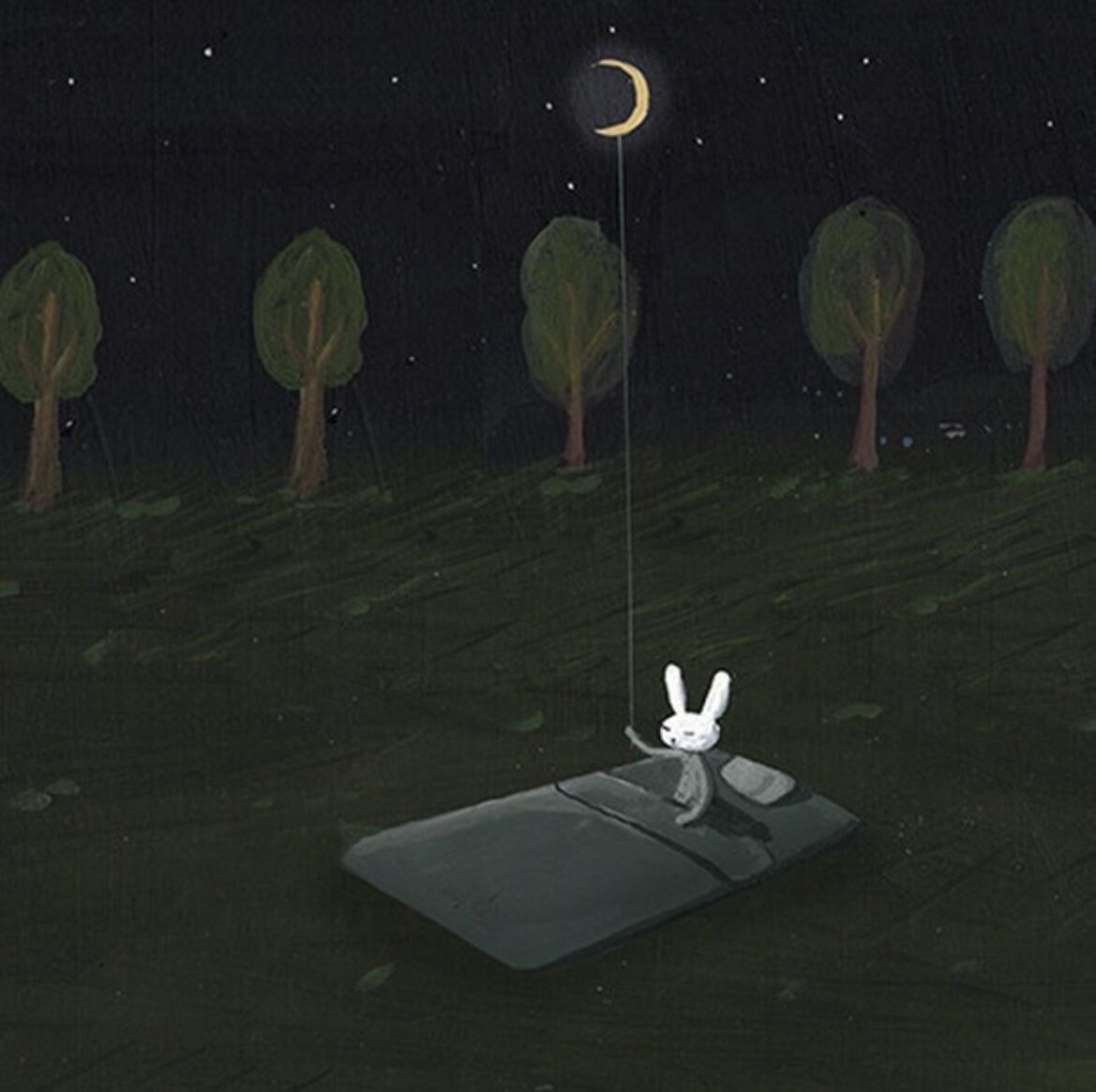 一组脑洞大开的黑夜主题插画设计designbyhirokokubota