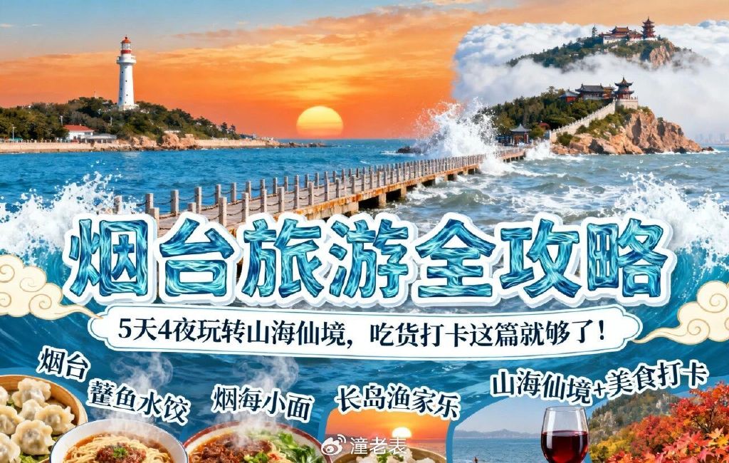 烟台旅游全攻略:5天4夜玩转山海仙境,吃货打卡这篇就够了!|烟台市|养马岛|长岛|蓬莱市|山东省_新浪新闻