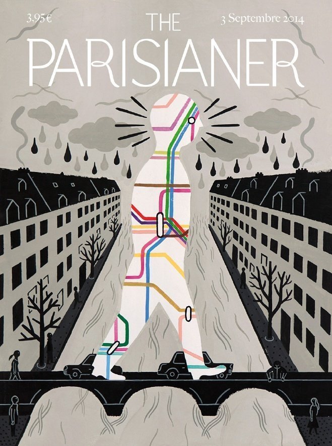 《the parisianer》封面插画设计