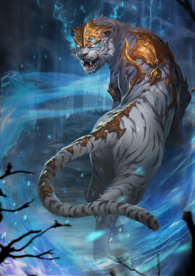 白虎是中国古代神话传说中四大神兽之一.它也是战神.