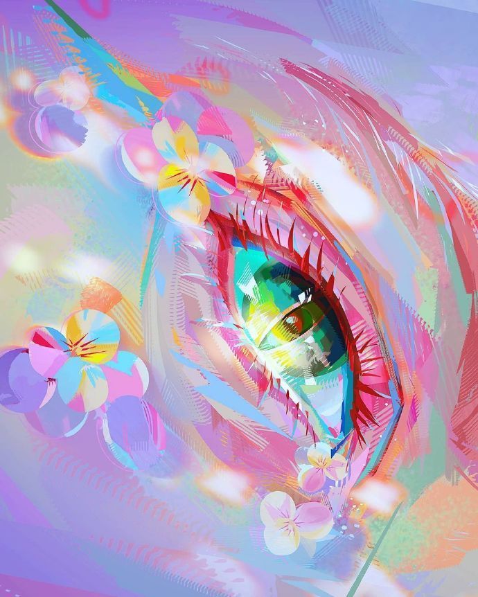 来自插画师 donglu 6767传神的眼睛主题艺术绘画作品欣赏__财经