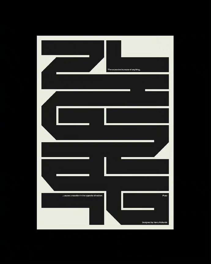 创意文字图形化海报设计来自设计师harryrichards