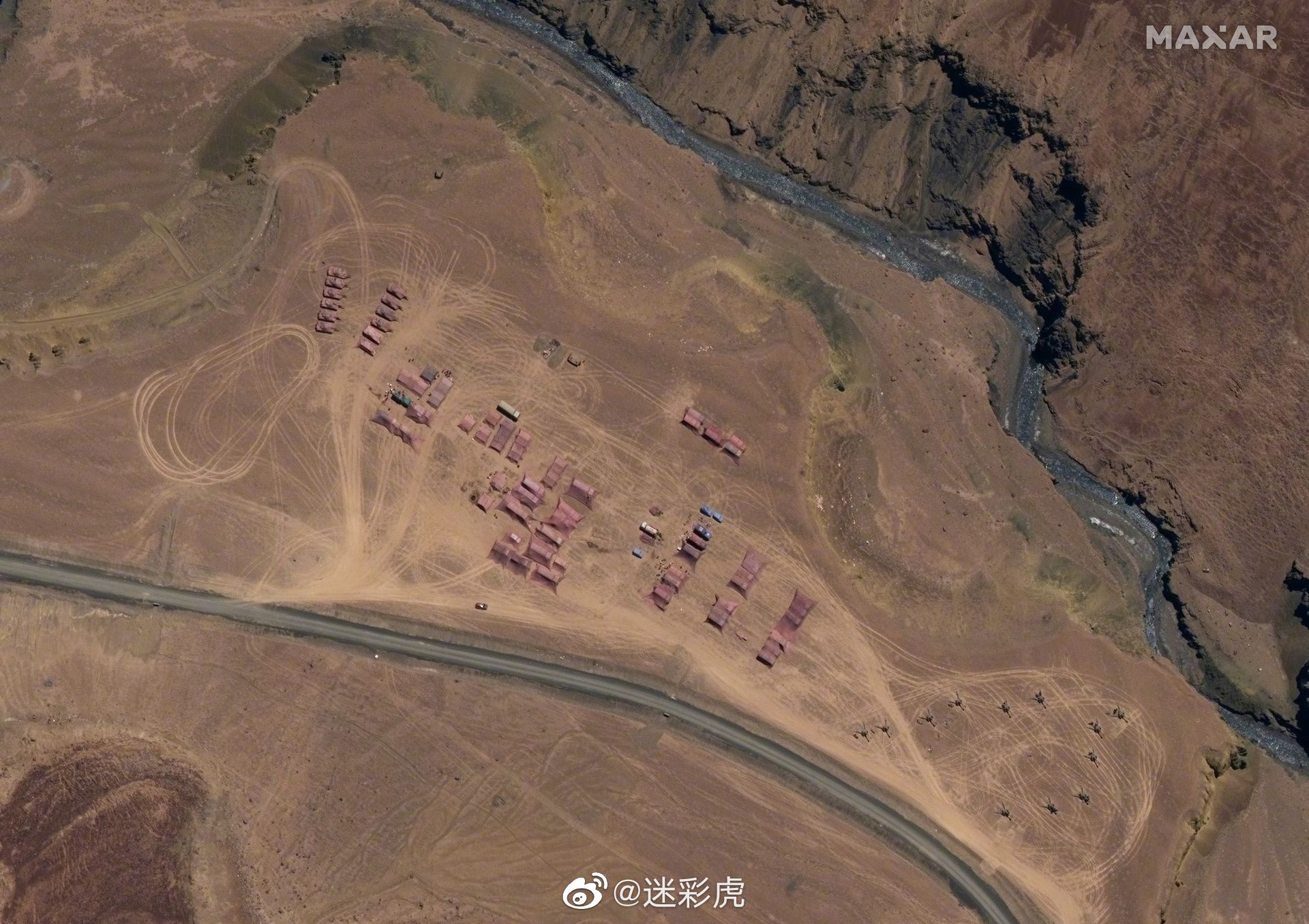 加勒万河谷的最新卫星图可能很多人不知道