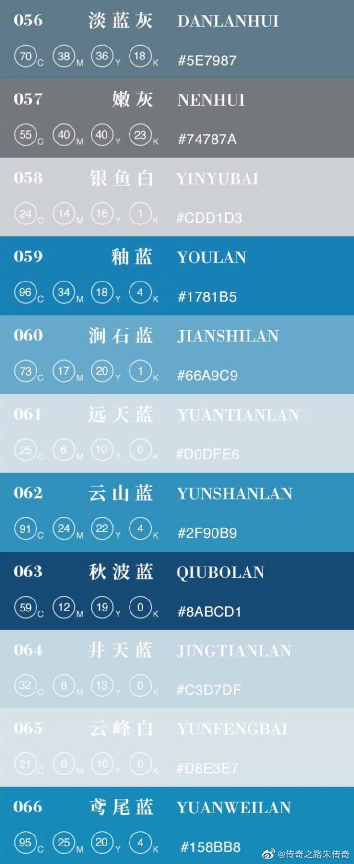 中国传统配色色卡