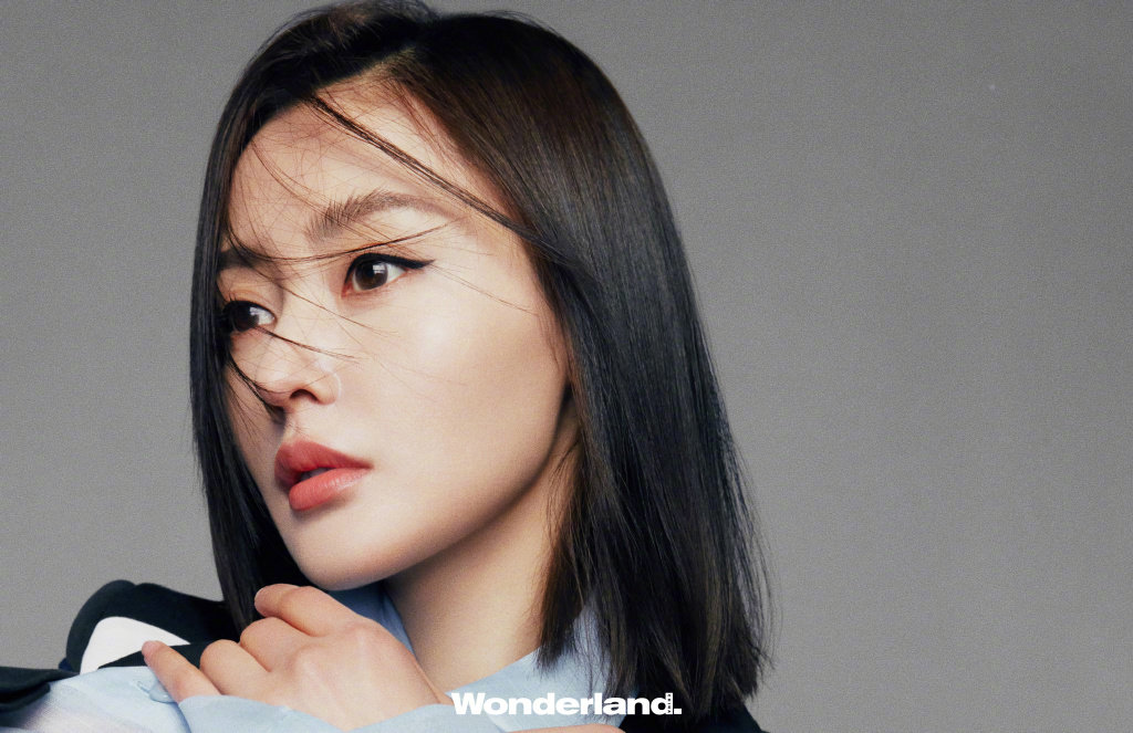 张天爱 wonderland新刊封面人物,利落的齐肩短发
