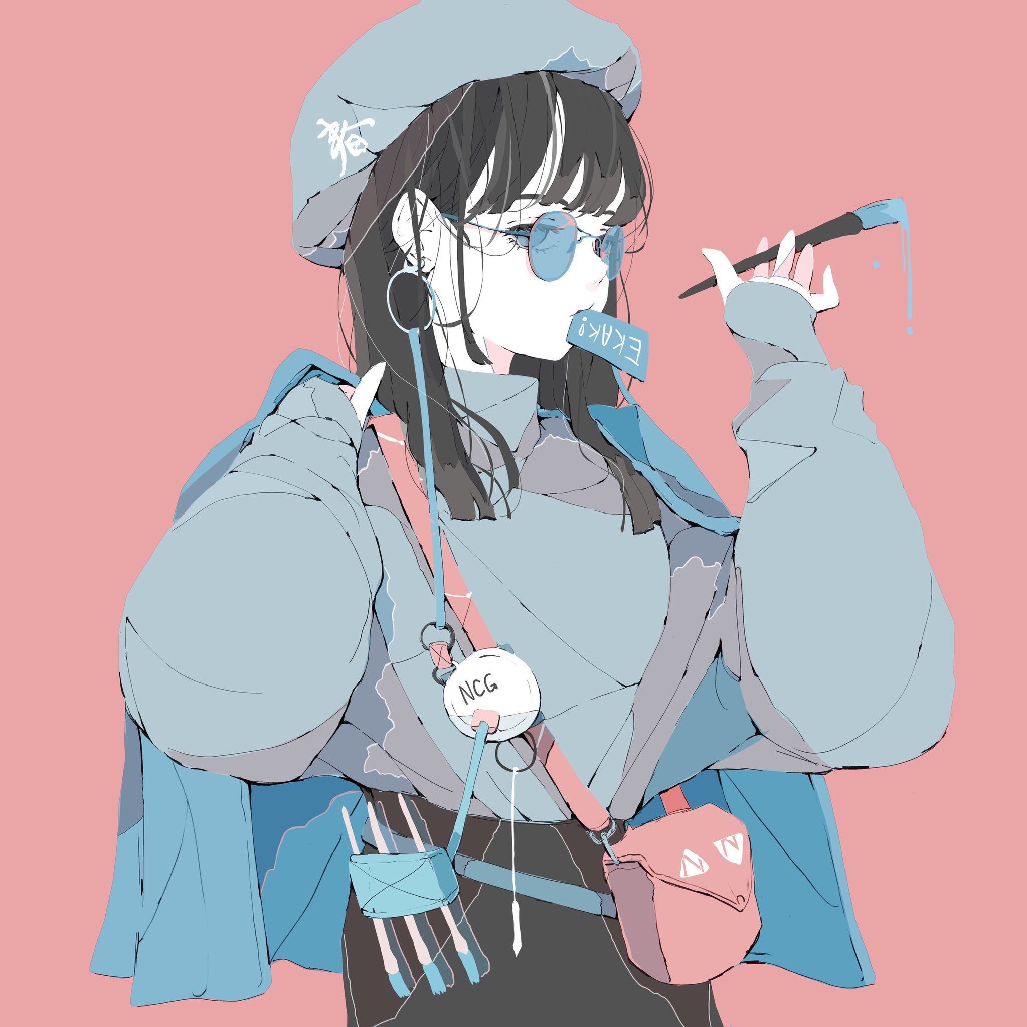 插画师 nocopyrightgirl 的一组少女人像插画