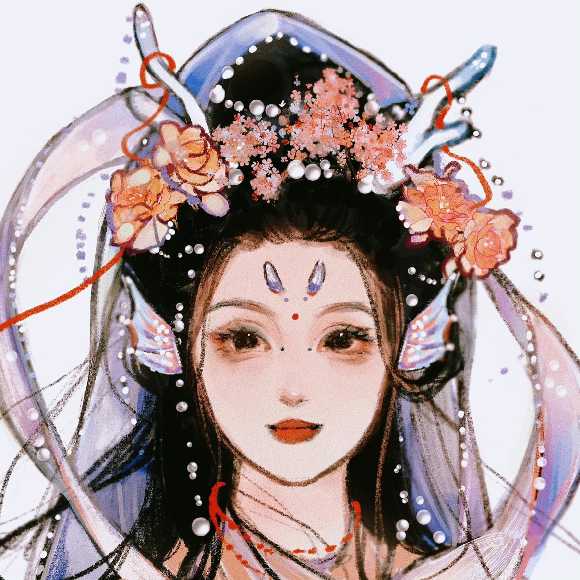 十二生肖国风插画头像