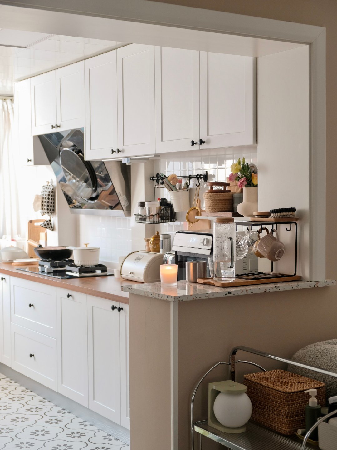 马漂亮北欧原木法式田园风厨房