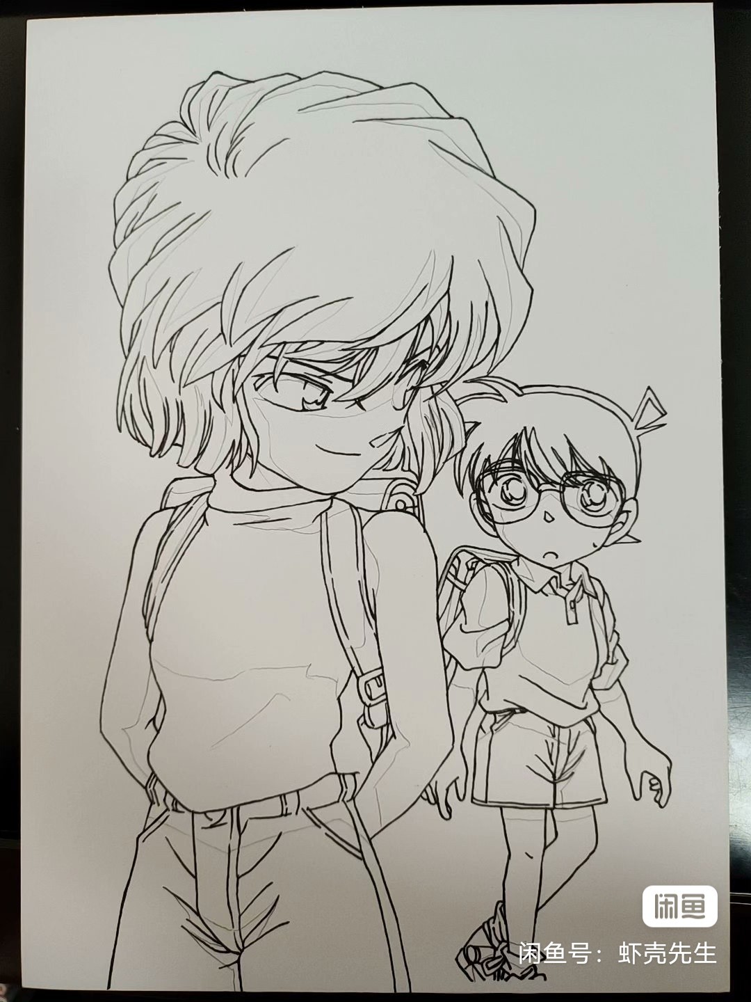 马克笔画名侦探柯南灰原哀初登场名场面柯哀灰原哀