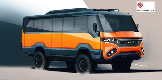 torsus praetorian越野巴士在2020年产品设计类别中获得红点奖