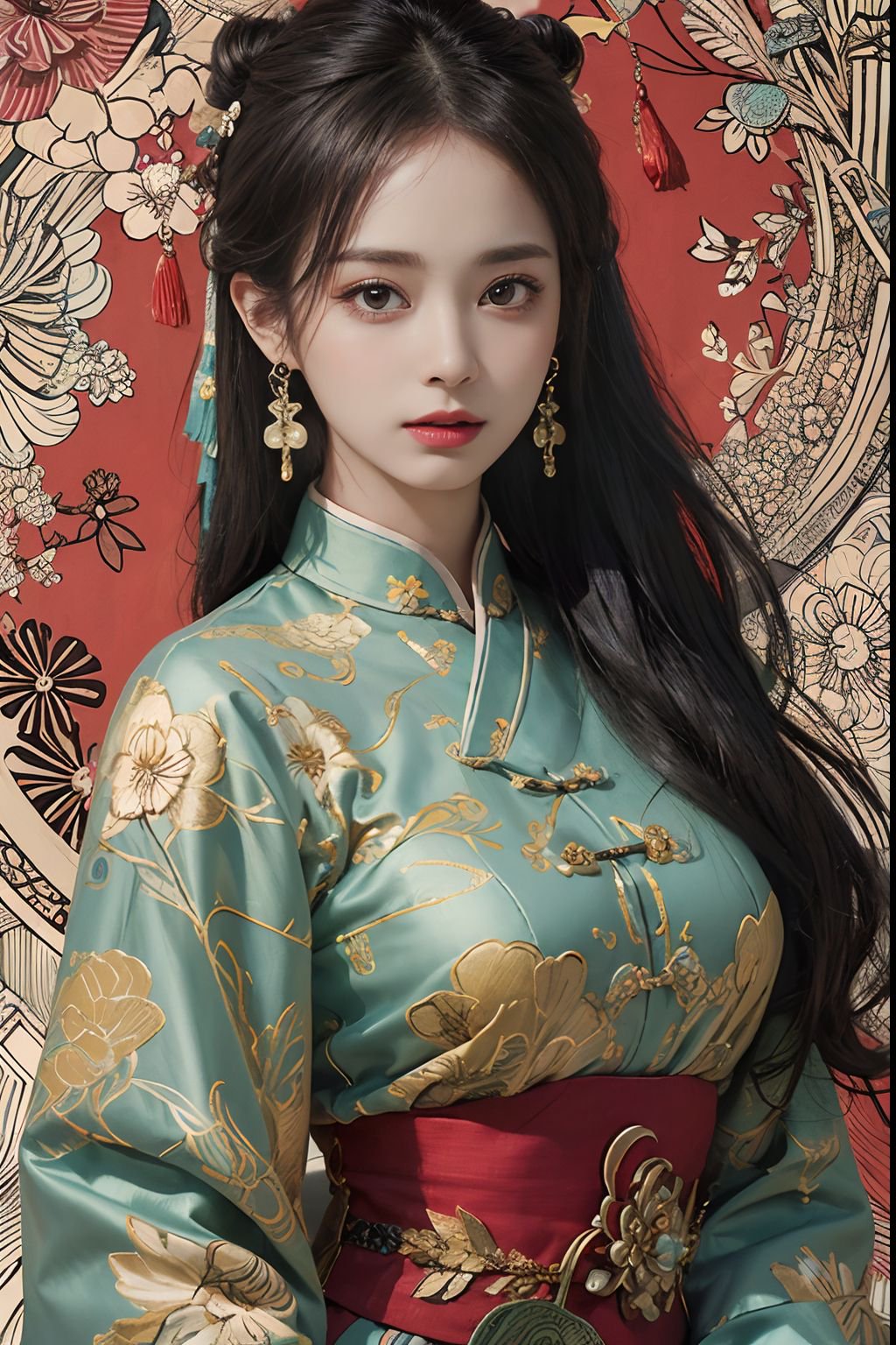 本人用ai画的国风女子|国风|女子_新浪新闻