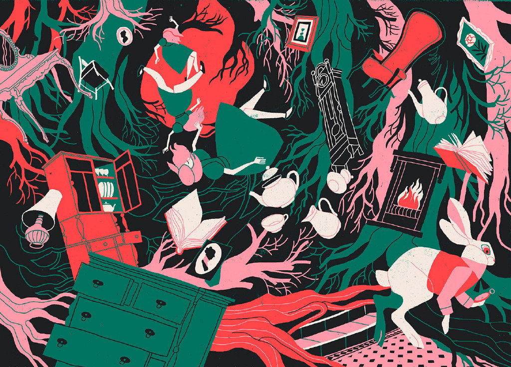 意大利插画师 andré ducci 绘画作品,色彩搭配上极具个性