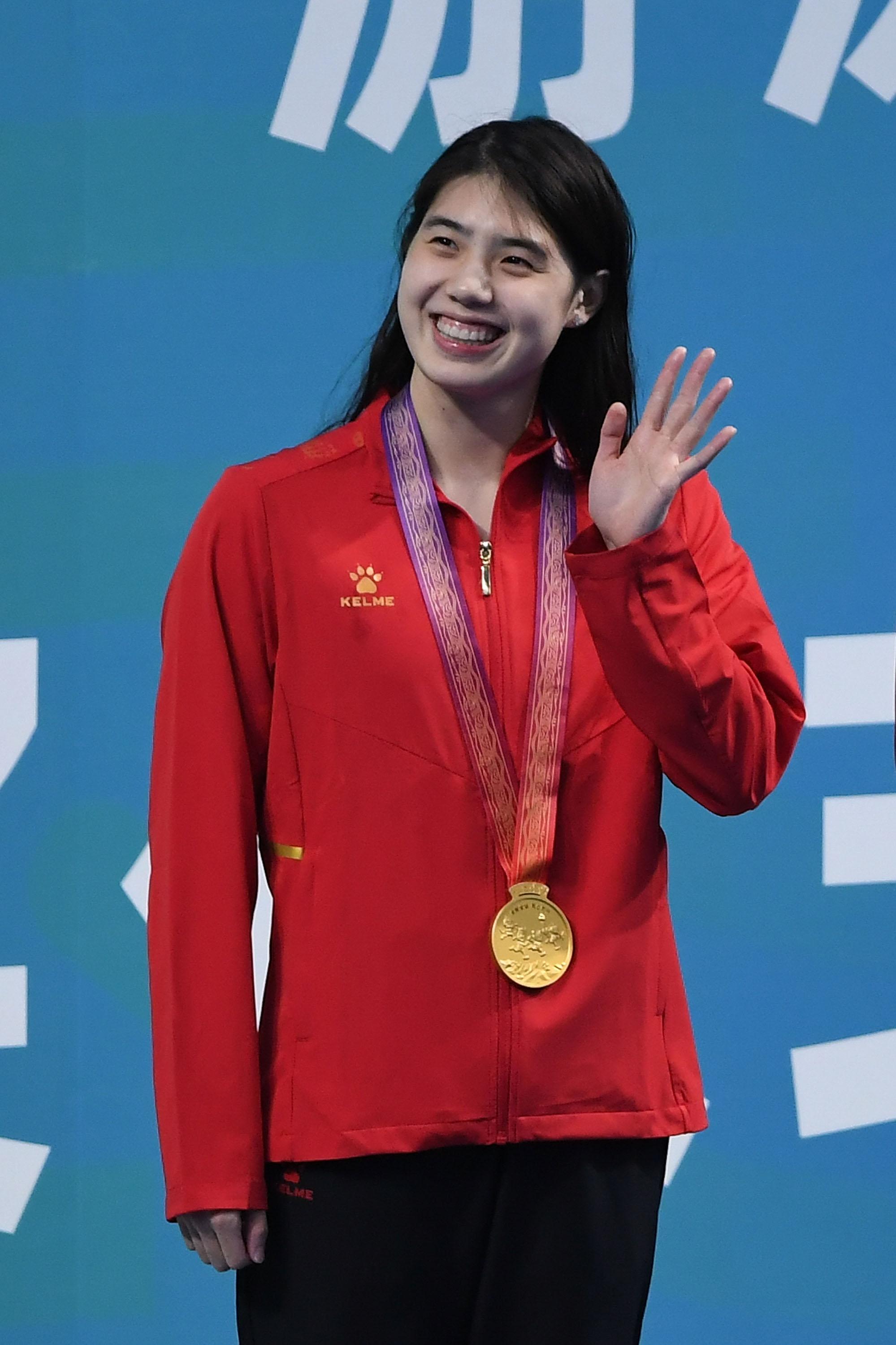 (全运会)游泳——女子100米蝶泳:张雨霏夺冠