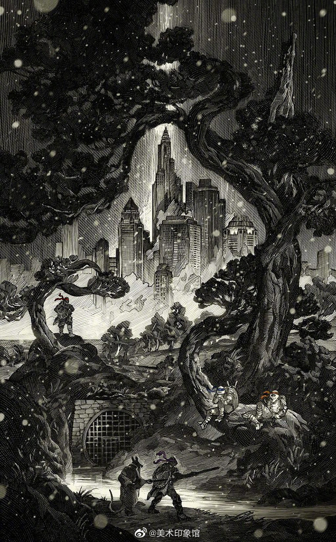 法国nicolas delort 黑白调精致的绘画作品