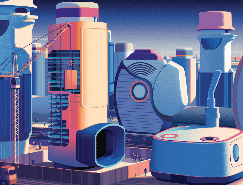 来自插画师 sam chivers 极具未来科技感场景绘画作品_高清图集_新浪