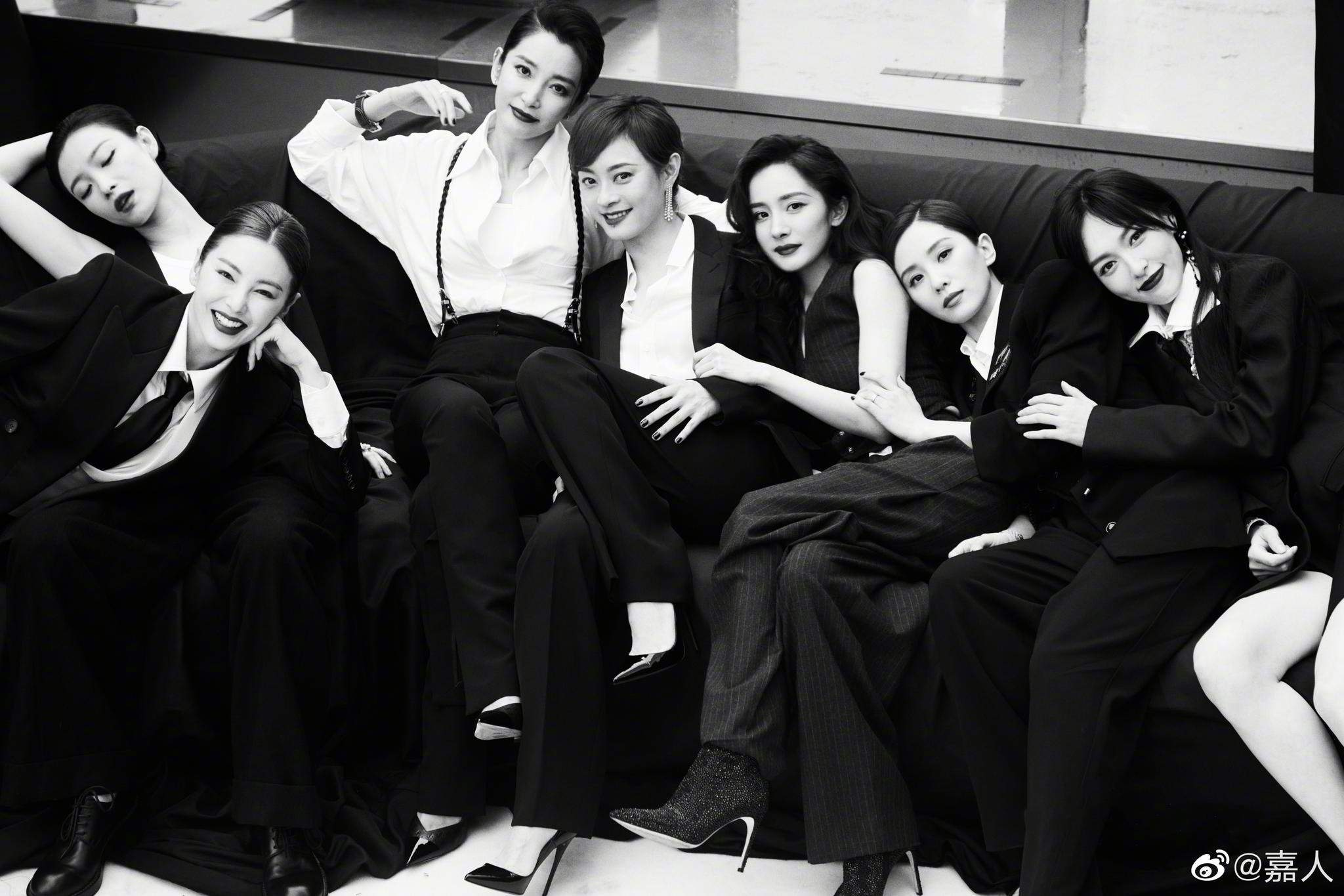 嘉人红毯的群像照,堪称姬圈盛宴!她们弯起来就真没男的什么事了