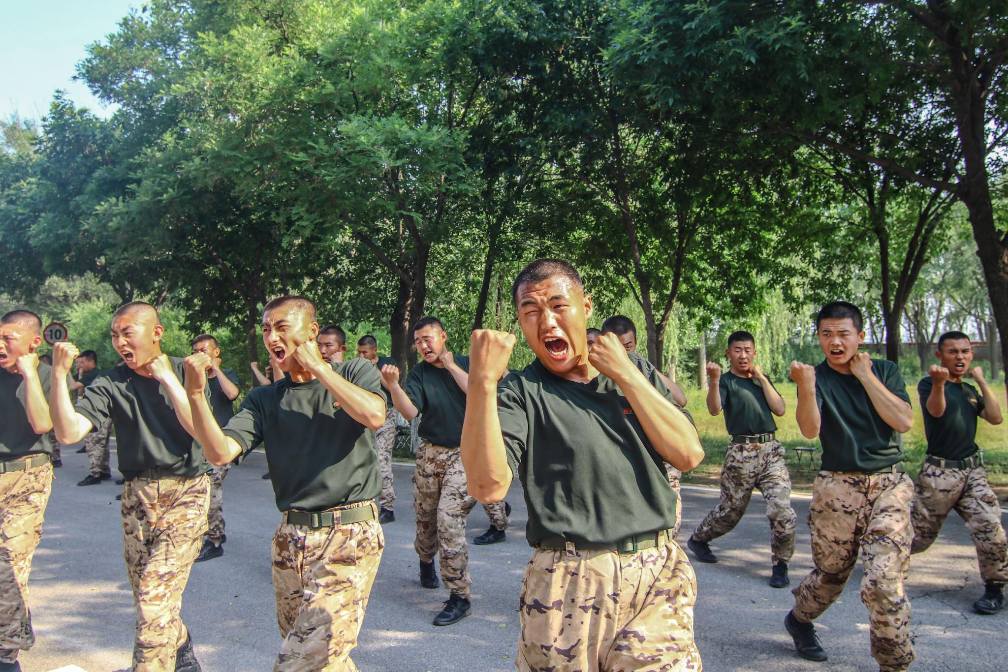 血性十足武警天津总队新兵擒敌训练马永康王良