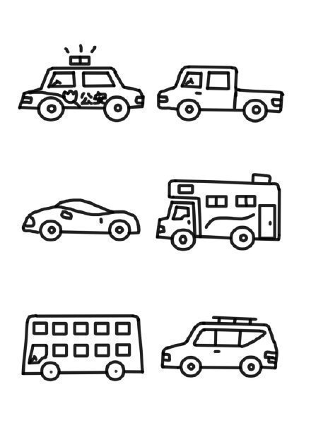 56种交通工具简笔画