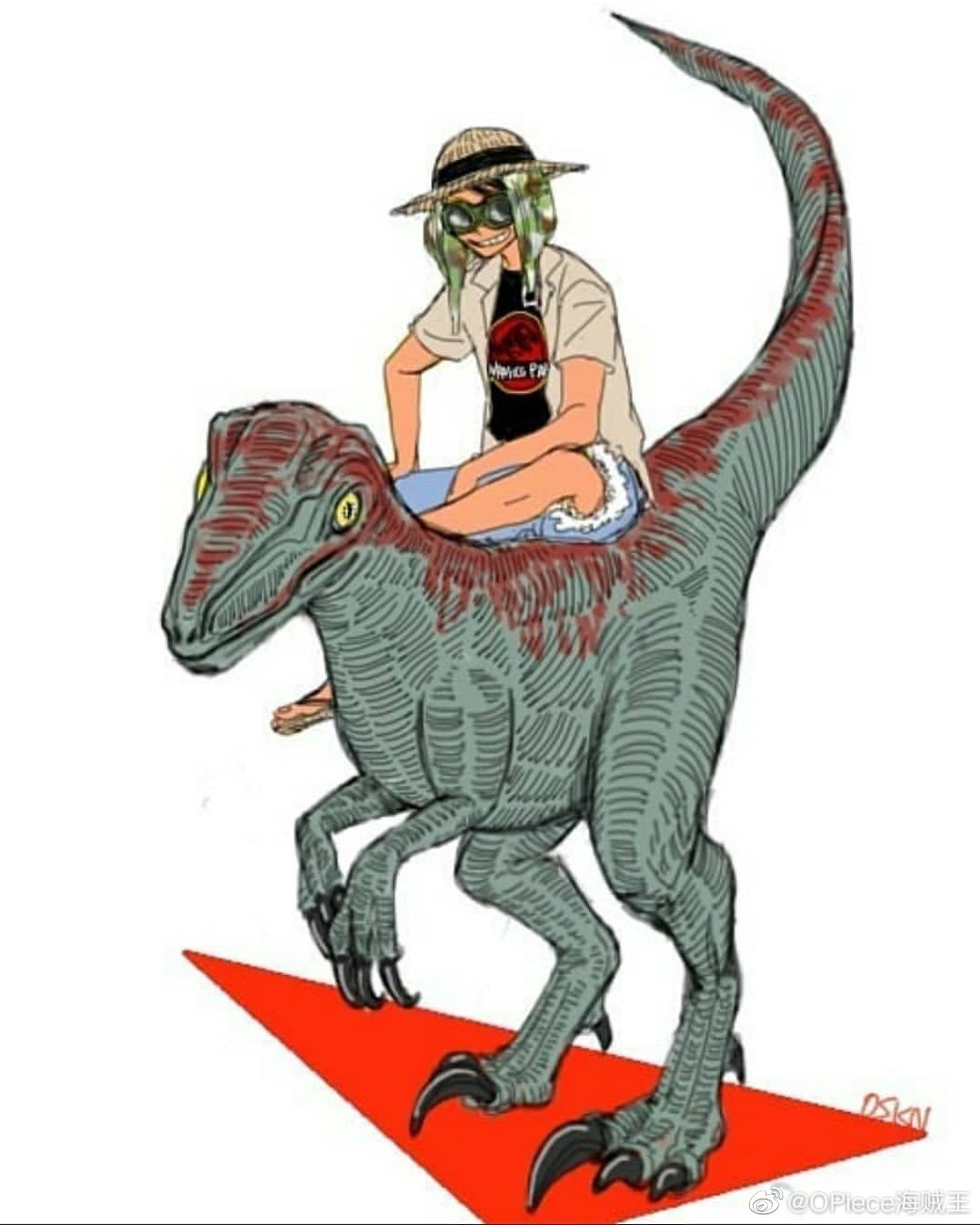 海贼王三兄弟asl骑上专属恐龙坐骑