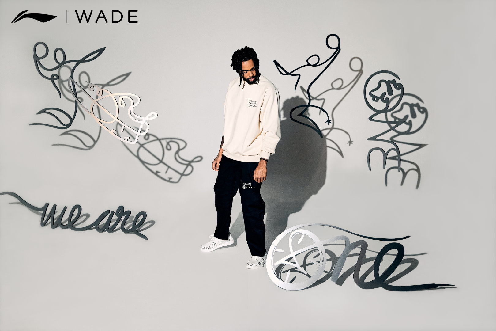 德安吉洛·拉塞尔演绎李宁与艺术家dft联合打造的wade__财经头条