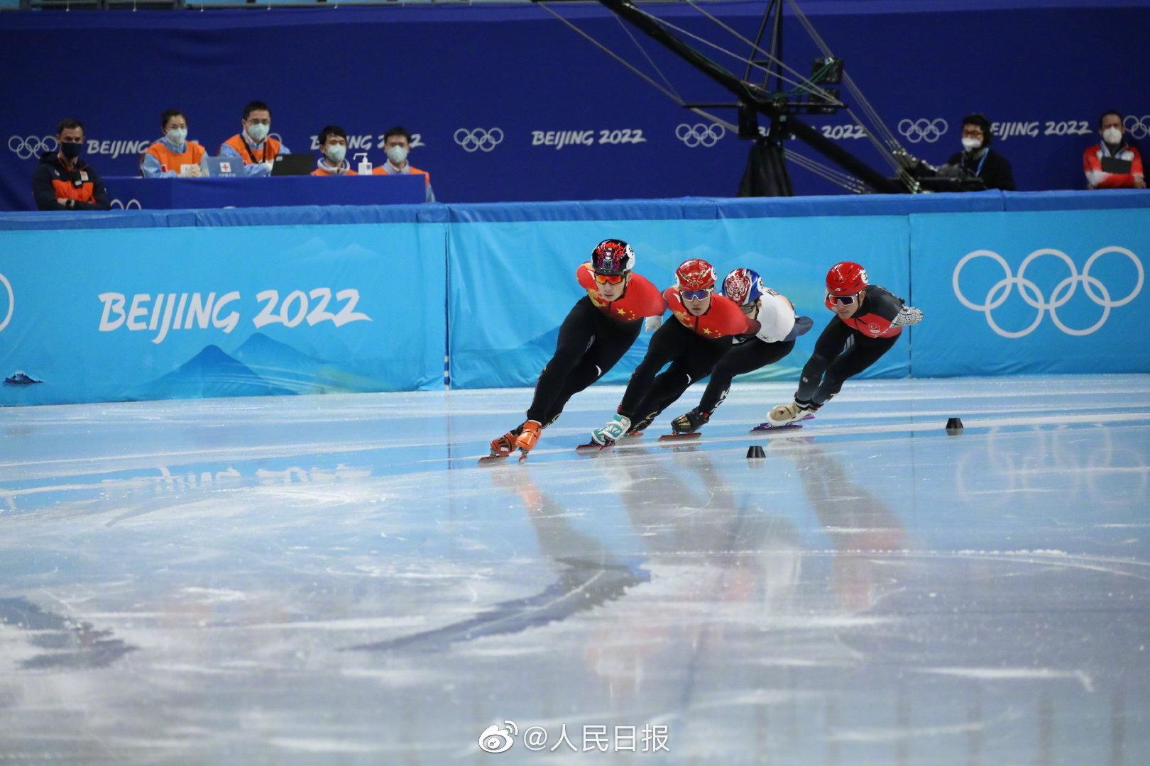 武大靖任子威李文龙三人会师决赛短道速滑男子1000米决赛