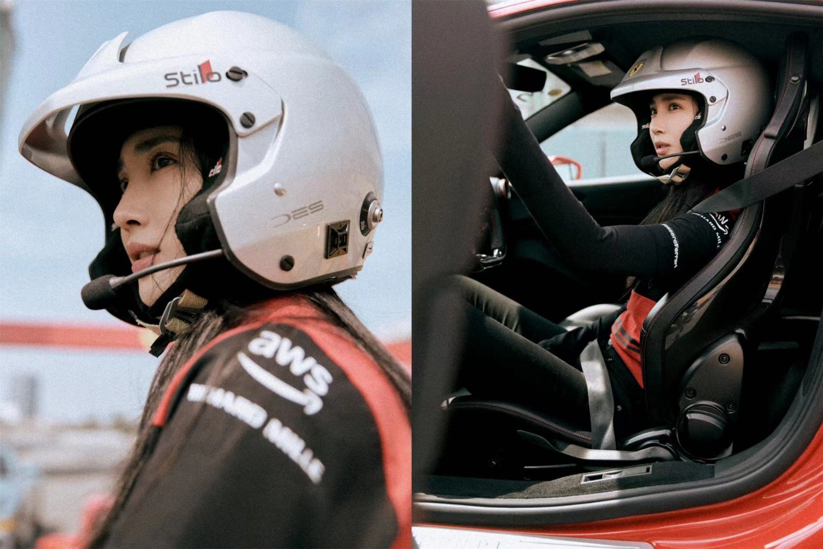 谁懂王紫璇这套女赛车手的look我是真的会爱