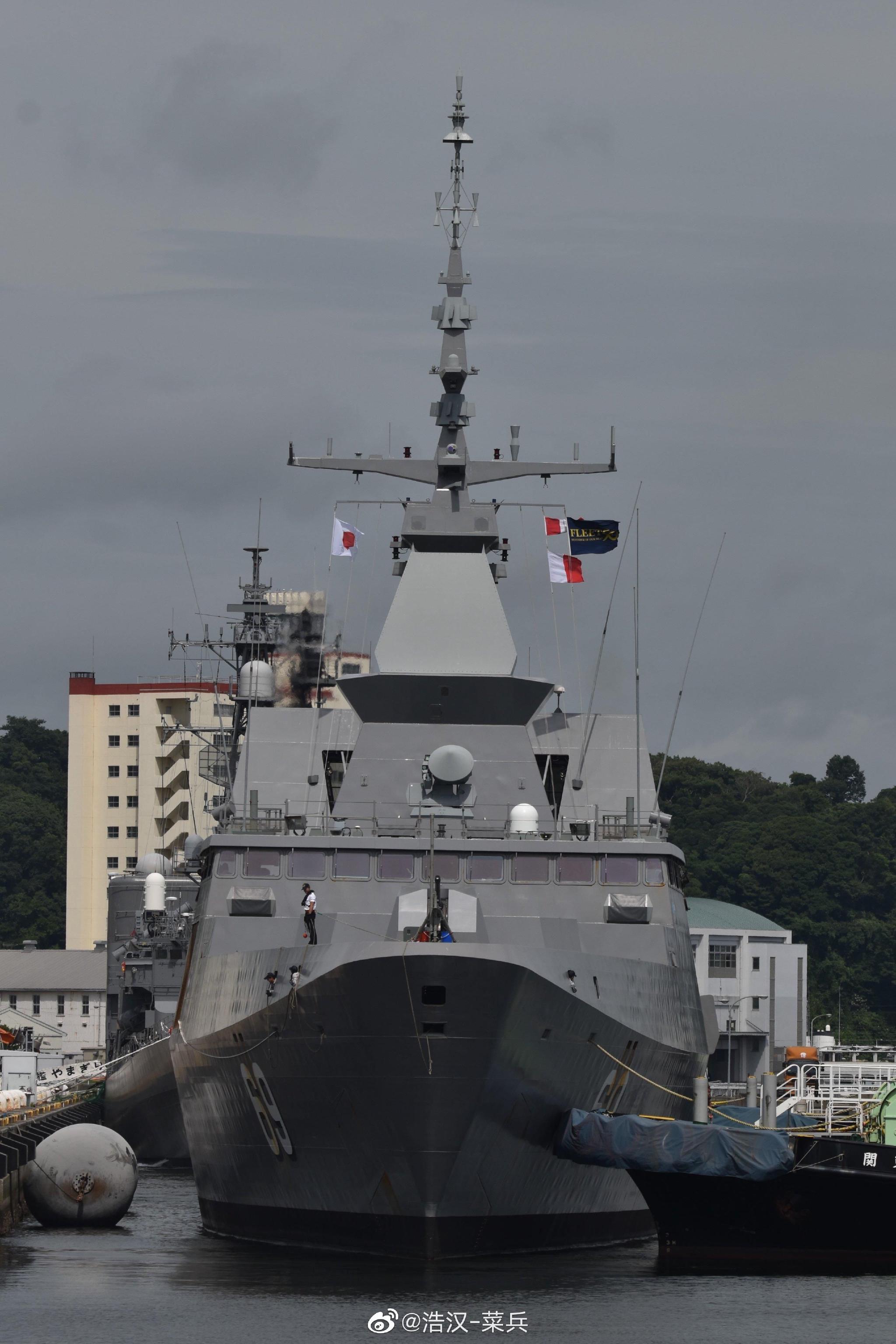 访问日本横须贺的新加坡海军刚毅号护卫舰__财经头条