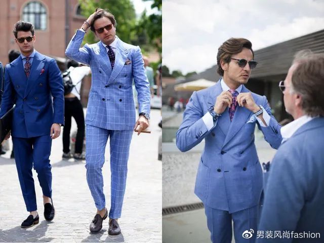 蓝色西装可以穿黑色裤子吗6.蓝色西装配什么颜色的领结7.