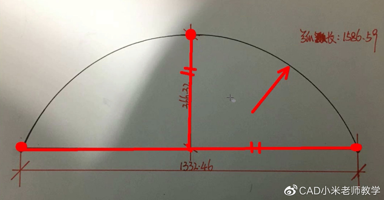 CAD测量圆弧和绘制技巧,轻松搞定|指令|测绘|小米|中垂线|弧长_新浪新闻