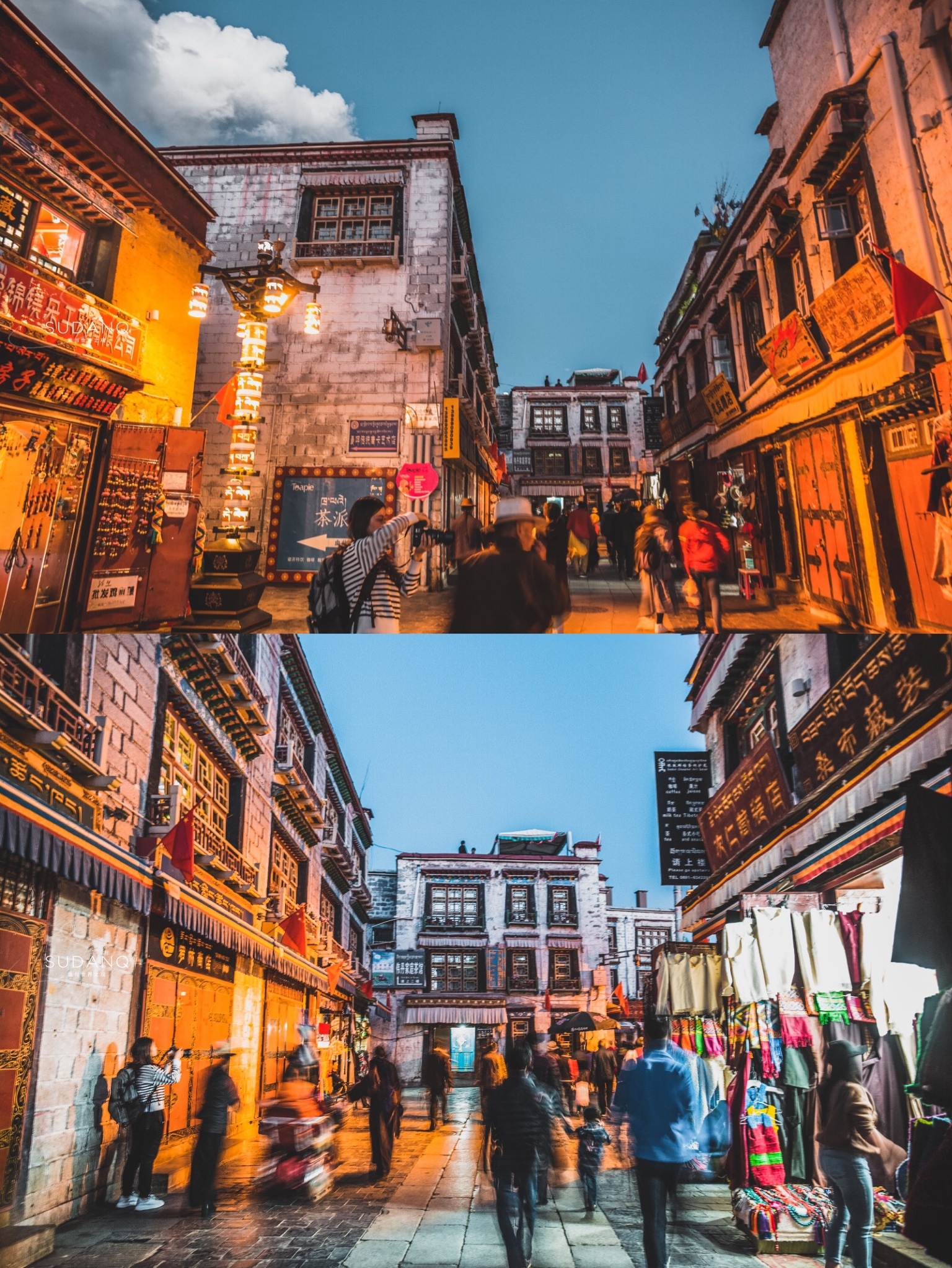 位于拉萨的八廓街,可以说是国内最有名的一条步行街了