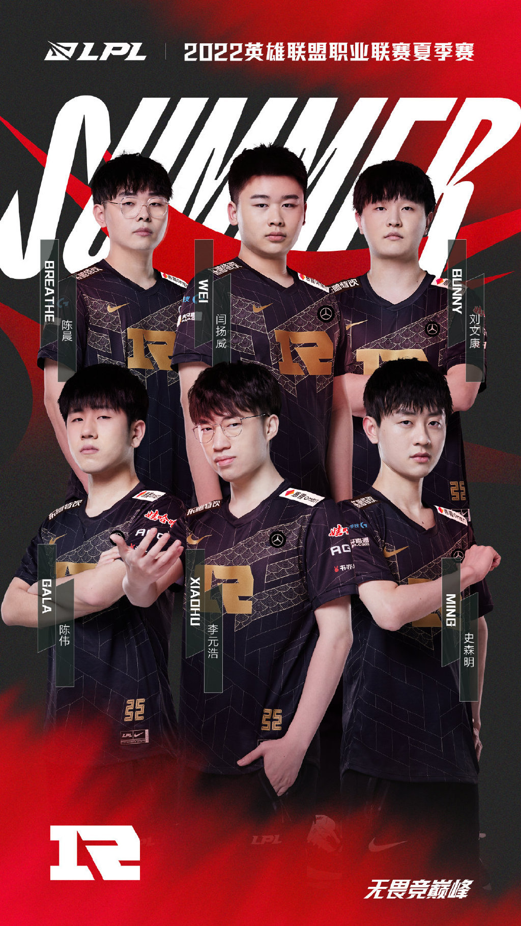 作为msi三冠王,北枫解释rng海报前排给到了小虎小明gala,这三人算是