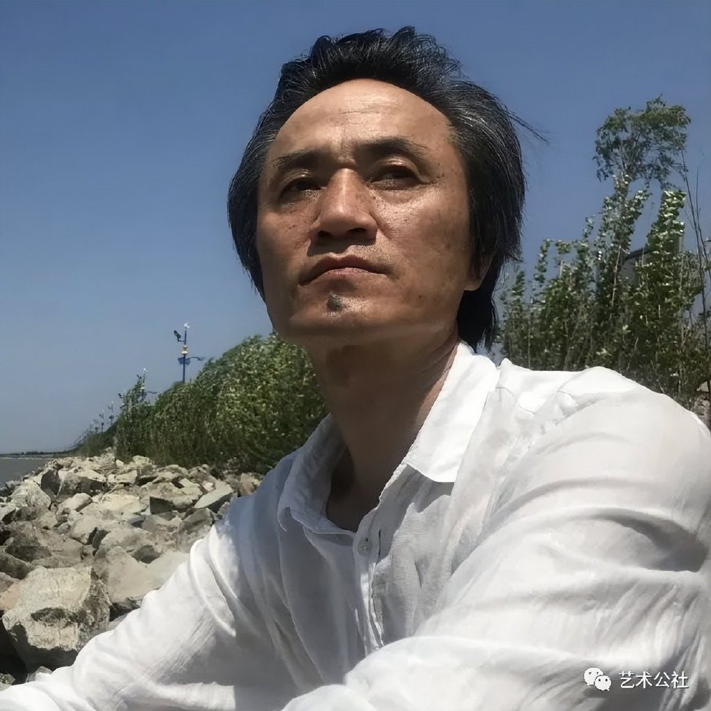 "一笔双色书法"创始人牛占文罕,原名牛占文,笔名砚牛.