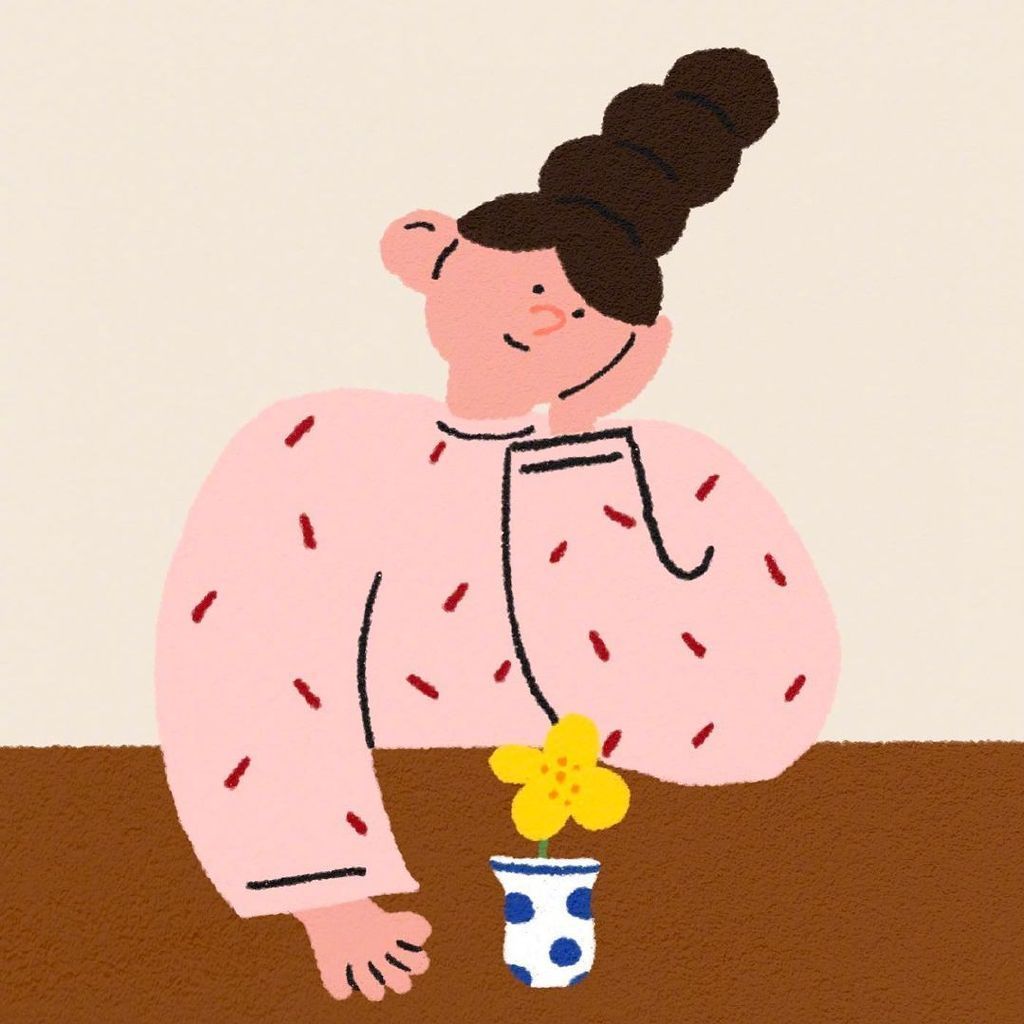 韩国插画师 kim jam 的插画作品以日常生活为主,色彩明亮清新