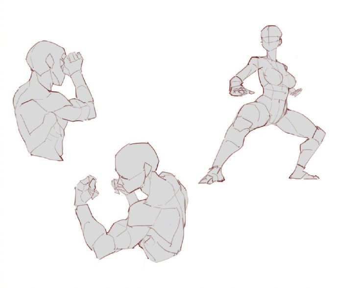 超有张力的人物动态,自己拿去练习吧,转需!