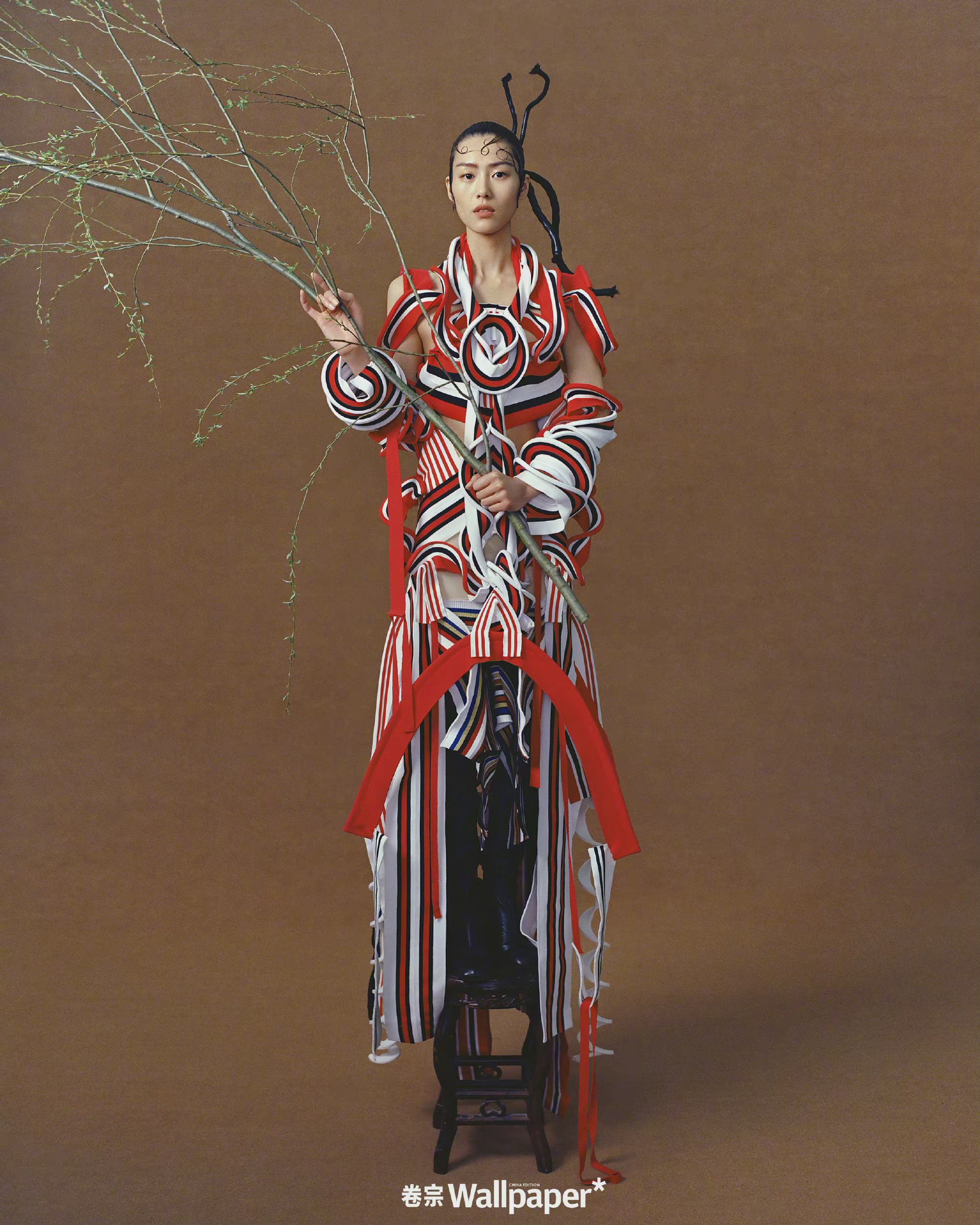 刘雯wallpaper*卷宗4月刊封面大片