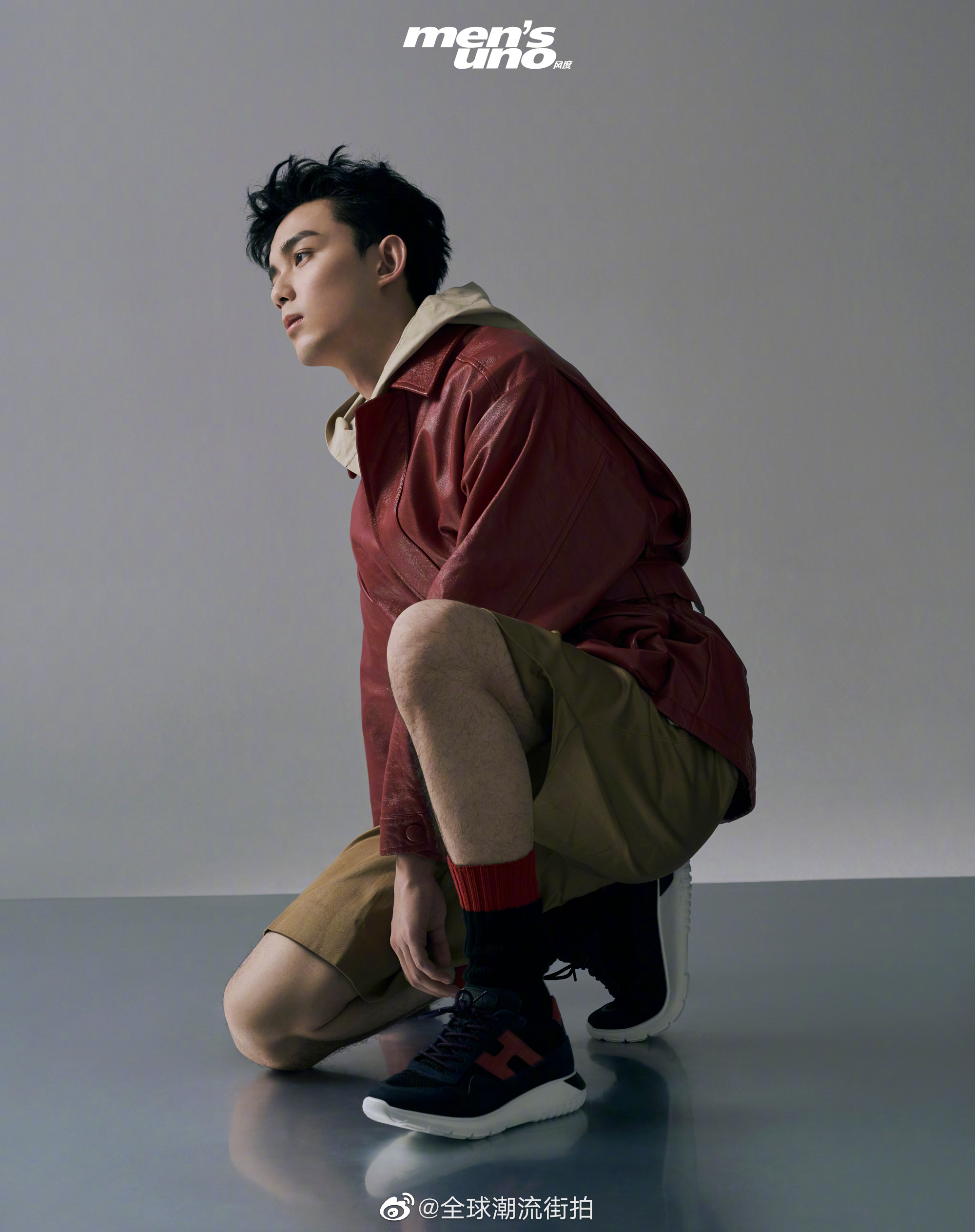 吴磊×《风度mens uno》四月封面.轮廓英朗目光坚定